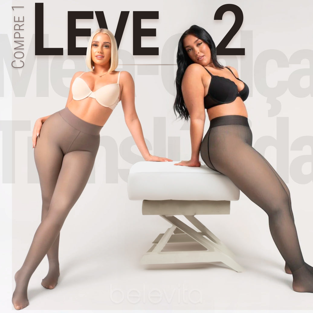 Super Oferta Meia-Calça de Lã Translúcida (200g) - Pague 1 e Leve 2