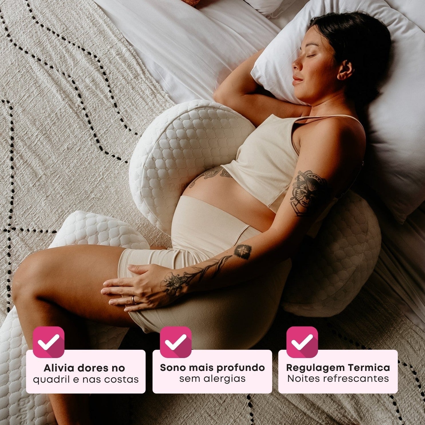 Travesseiro Gestacional BabyConfort - Alívio das Dores e Desconfortos